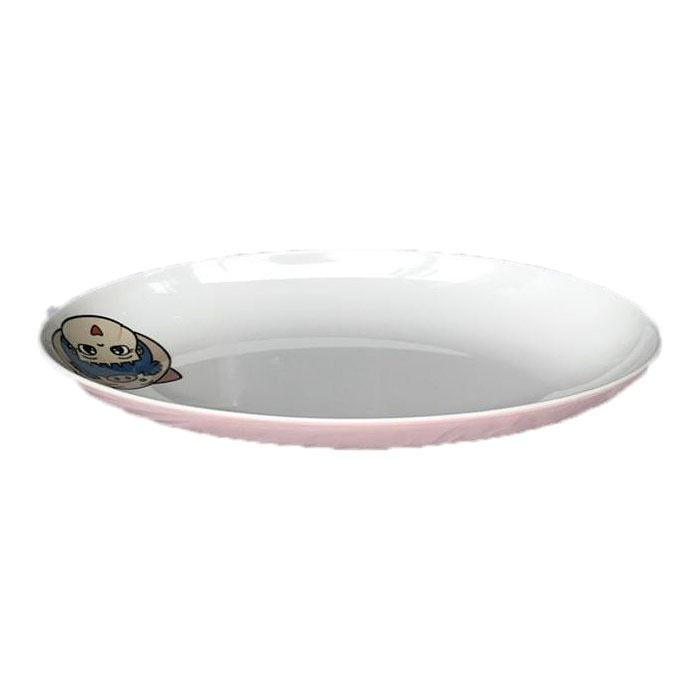 2PCS PINK OVAL MELAMINE TRAY