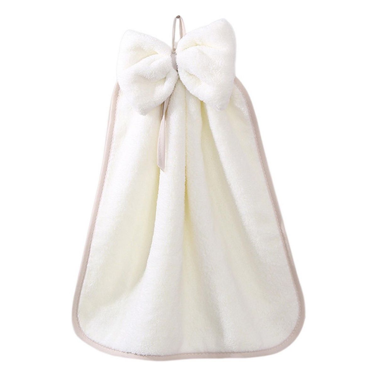 Drying Towel Lovely Bowknot Hand Drying Cleaning Towel Beige