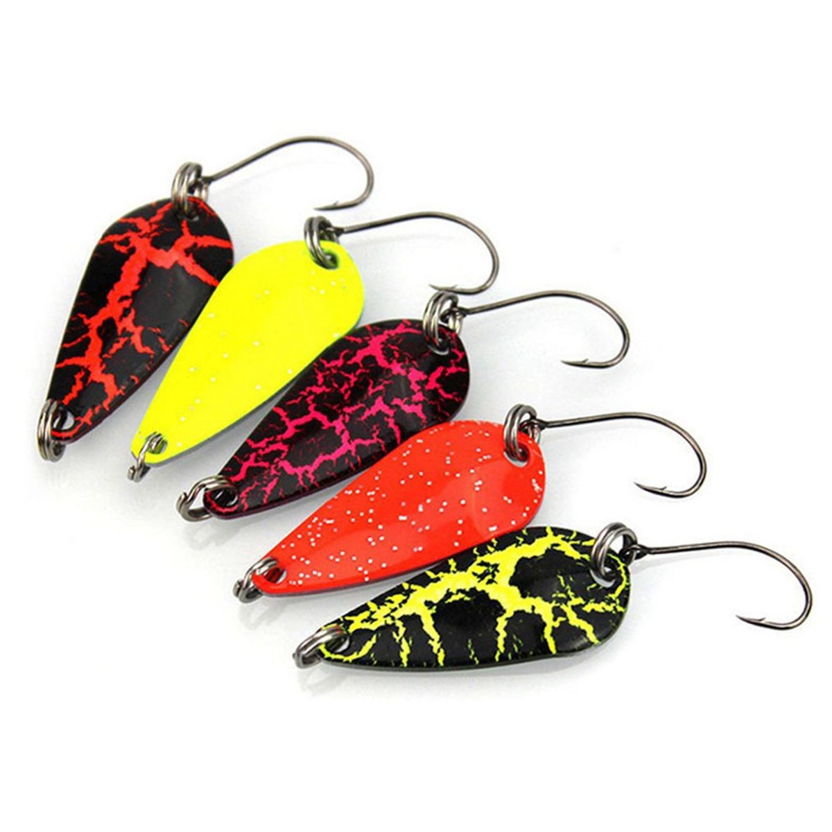5Pcs 3.2cm 2.7G Fishing Spoon Lure Artificial Bait Fishing T