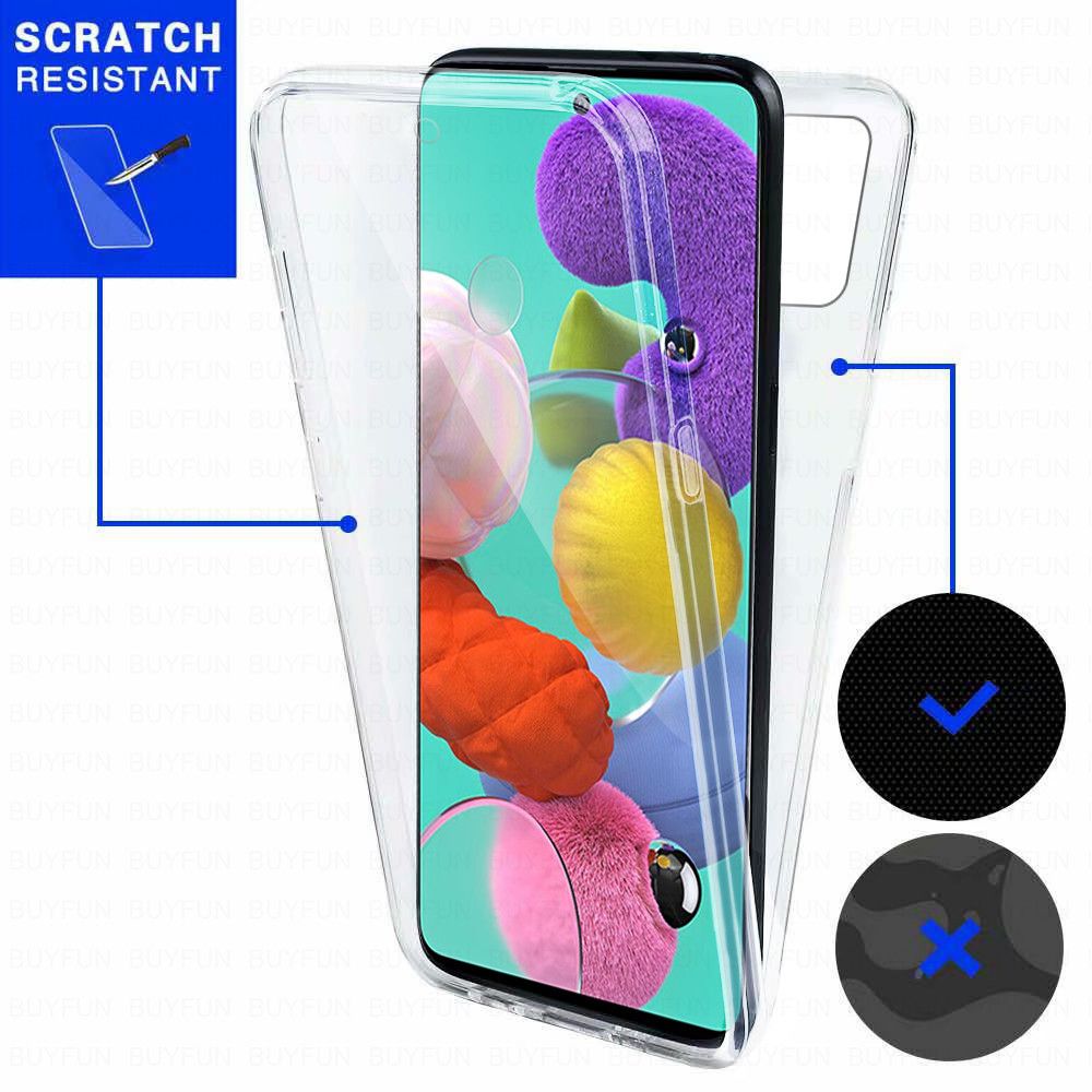 360 Front+Back Cover Soft Case For Samsung Galaxy A52 A72 5G A02 A02s A12 A51 A71 A32 4G A 02 S 02s 12 32 52 72 0 1 2 3 5 7 Case-transparent