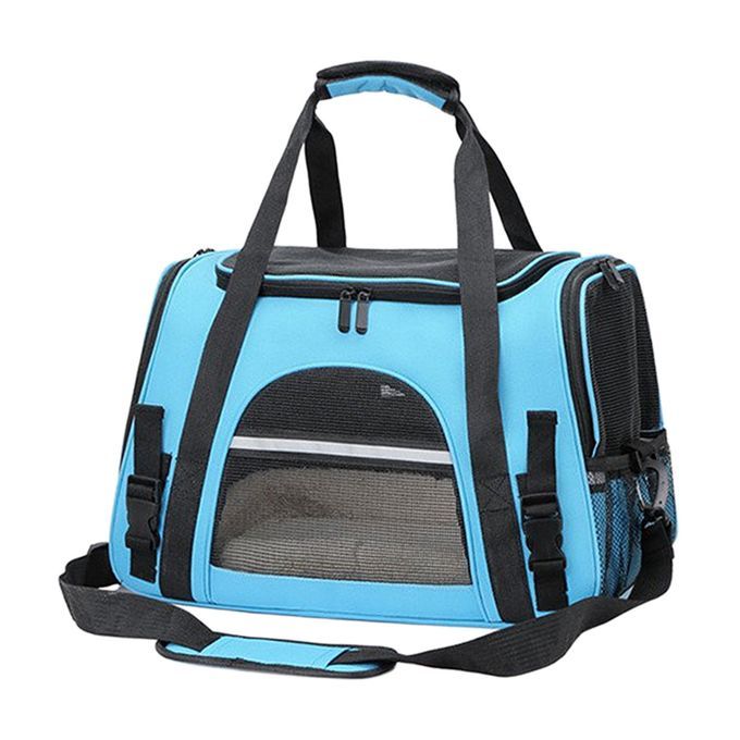 Portable Foldable Dog Cat Carrier Package Travel Transport Pet Blue