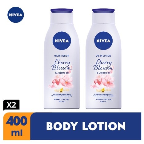 Cherry Blossom & Jojoba Oil Body Lotion For Women - 400ml - Pack Of 2