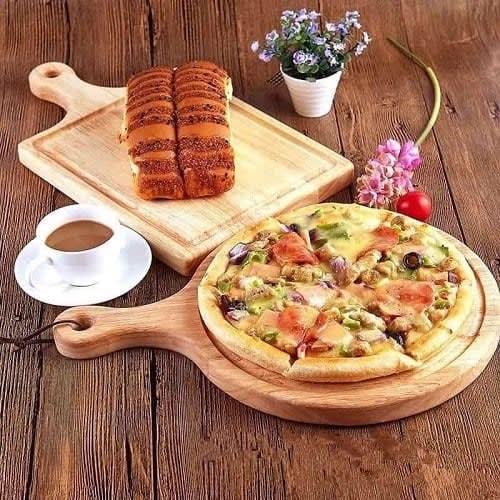 Wooden Pizza Board Round & Square - Set Of 6