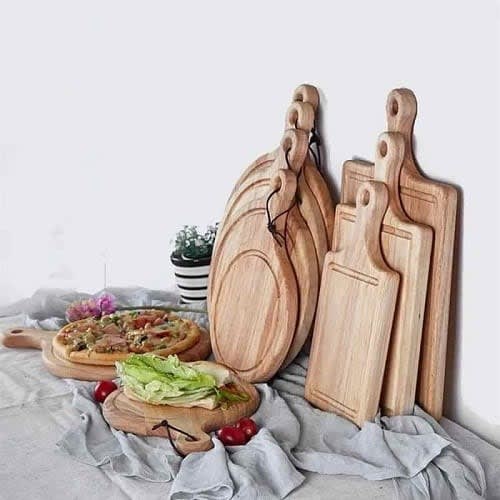 Wooden Pizza Board Round & Square - Set Of 6