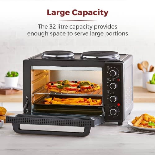 32L Mini Oven With Dual Hot Plates-1000W