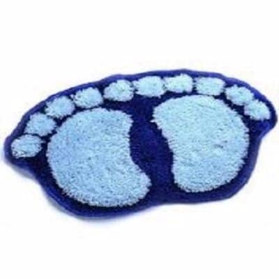 Shaggy Bathroom Foot Mat - Blue