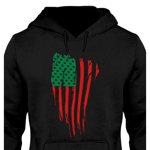 Black American Hoodie - Black