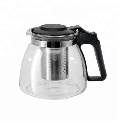 Glass Teapot With Stainless Steel Infuser Strainer- 900ml