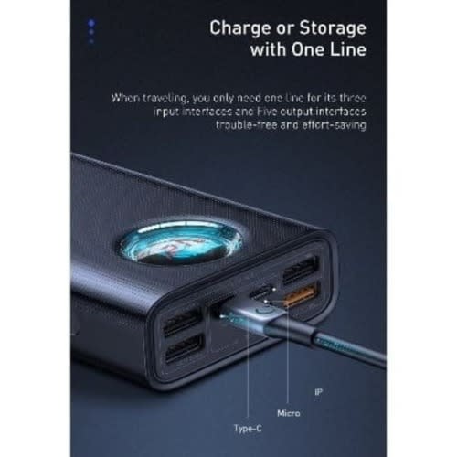Amblight Qc3.0 Laptop And Mobile Phone Power Bank - 65w  - 30000mAh