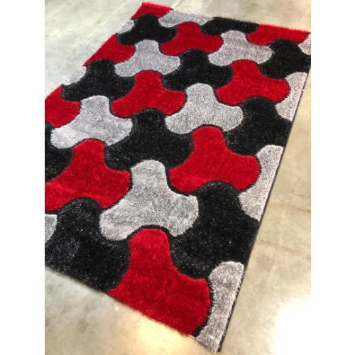 Multicolor Center Shaggy Rug - 3 By 5ft