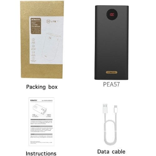 57000mah Power Bank 22.5w Pd Qc 3.0 Two-way Fast Charging Type-c
