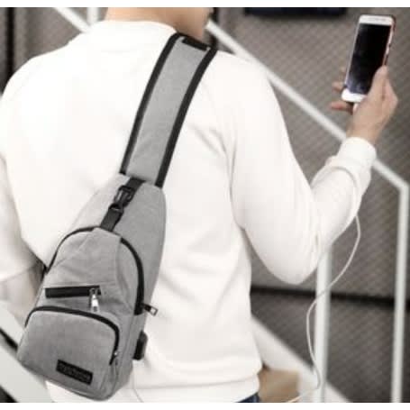 Smart Shoulder Bag/chest Bag With Usb Charging Port