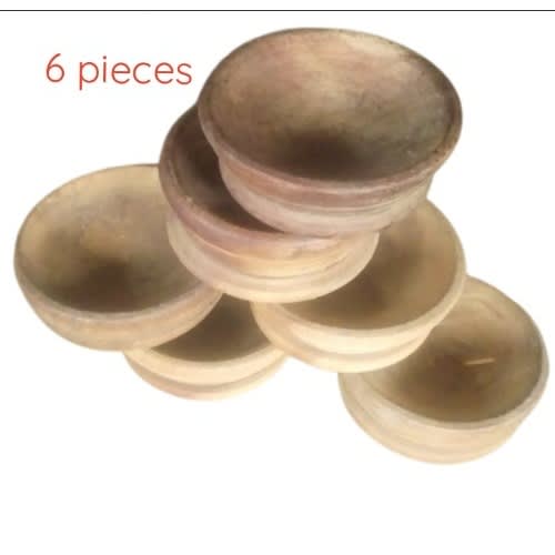 Wooden bowl / Goat Meat Serving Mortar - 6 Pieces