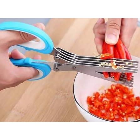Multifunctional Stainless Steel 5 Layers Vegetable Scissors