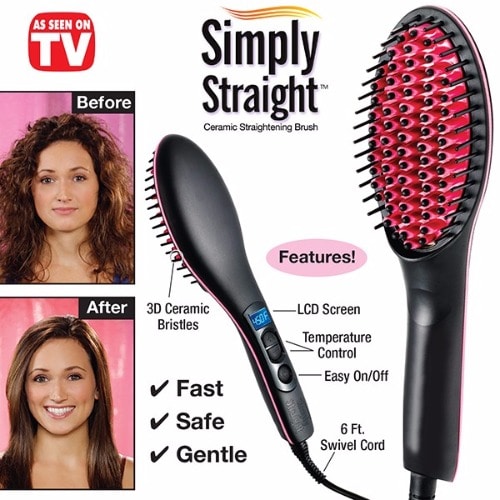Simply Straight Ceramic Hair Straightening Brush