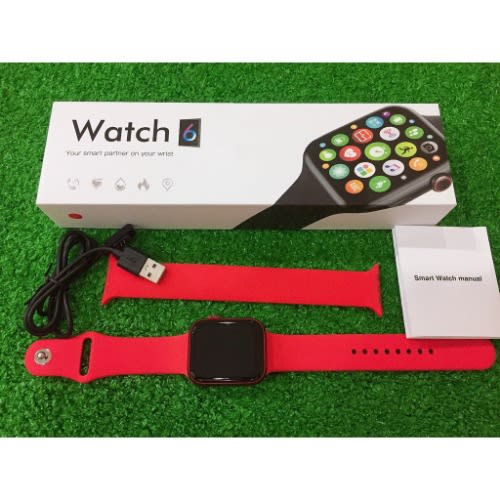 Series 6 Smart Watch Bluetooth Call Watch 1.75 Inch Screen - 44mm Strap - Red