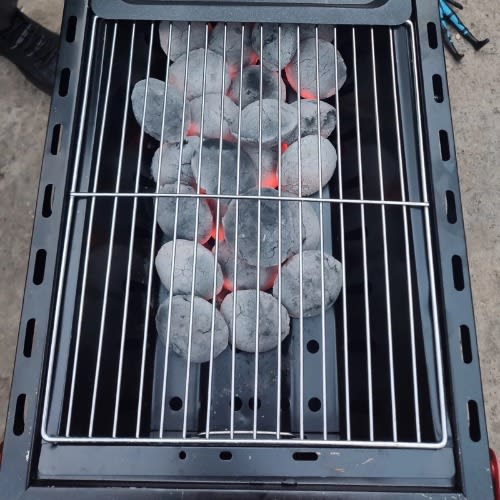 Portable Foldable Outdoor Barbecue Grill - Black