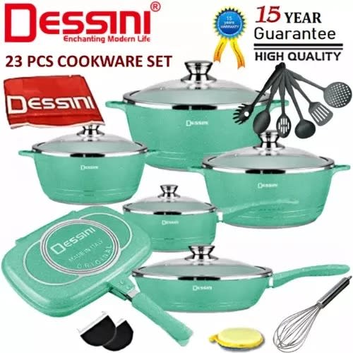 Aluminum Die Cast Non Stick Cookware Set - 23 Pieces