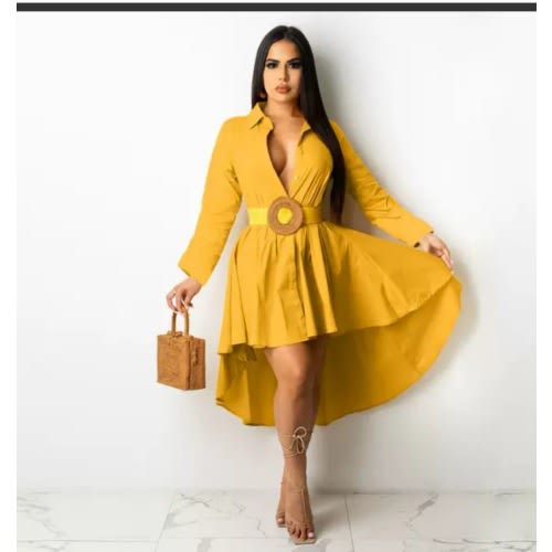 Shirt Dress - Yellow