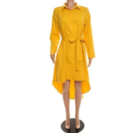 Shirt Dress - Yellow