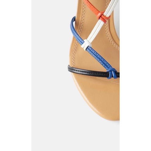 Multicoloured Mid Heel Sandals