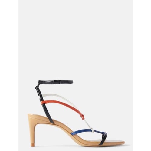 Multicoloured Mid Heel Sandals