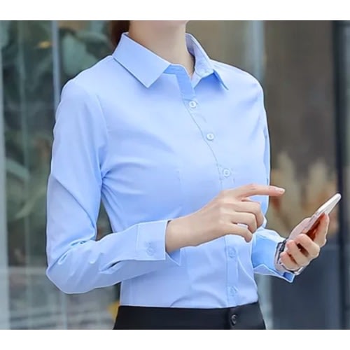 Ladies Formal Dress Shirt - Sky Blue