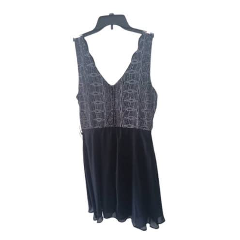 Silver Sequin Top Black Flay Dress