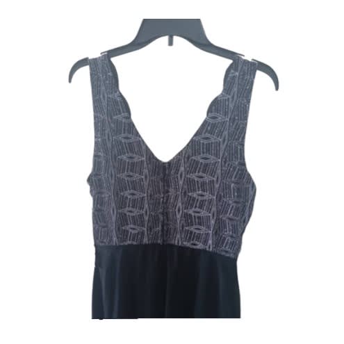 Silver Sequin Top Black Flay Dress