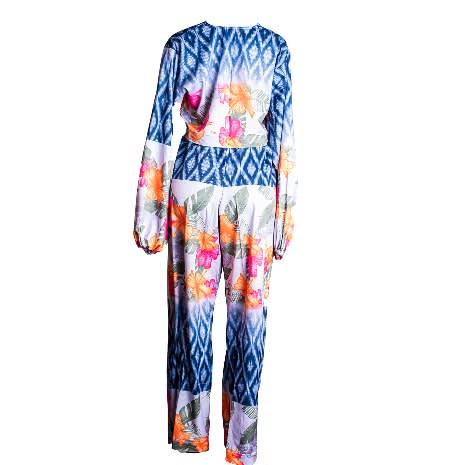 V Neck Two Piece Set