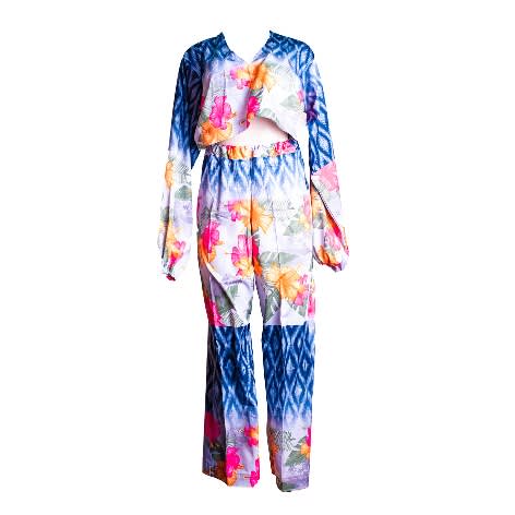 V Neck Two Piece Set