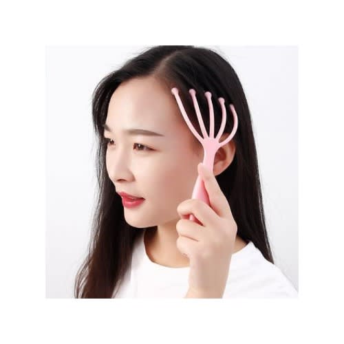 Head & Scalp Massager For Hair Stimulation & Relaxation - Pink