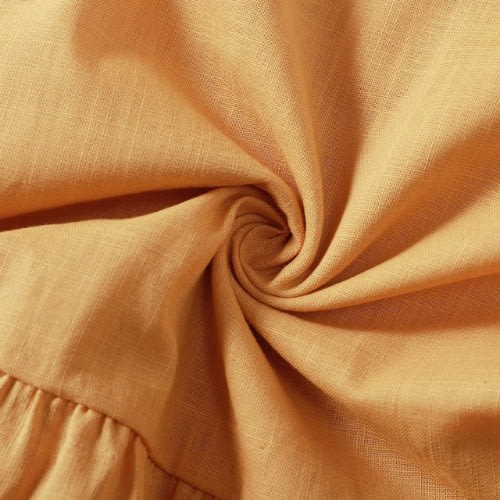 Linen Skater Dress- Yellow