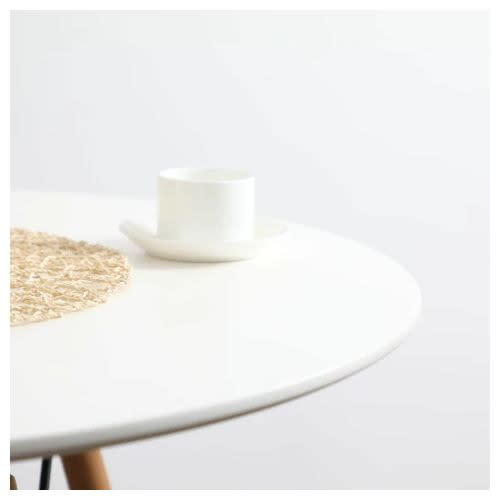 Dining Table With 4 Leg Wooden Chairs - White