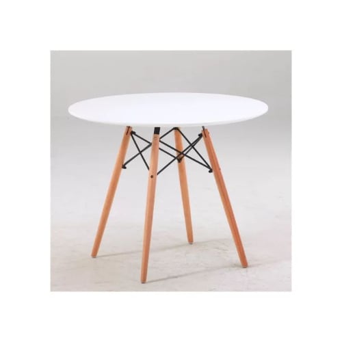 Dining Table With 4 Leg Wooden Chairs - White
