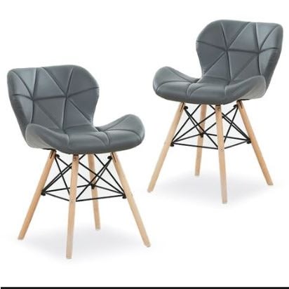 Eames Styled Classic Dining Chair - 2 Pieces - Black