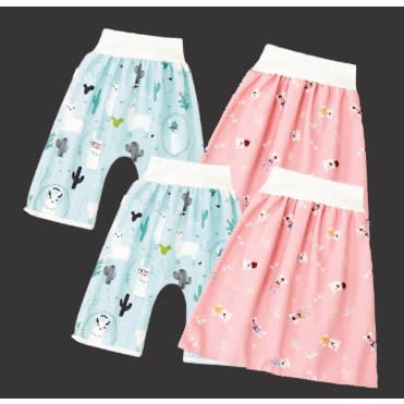 Kids Reusable Cloth Diaper - Urine Absorber-shorts & Skirt - 0-3yrs - 4 Pieces
