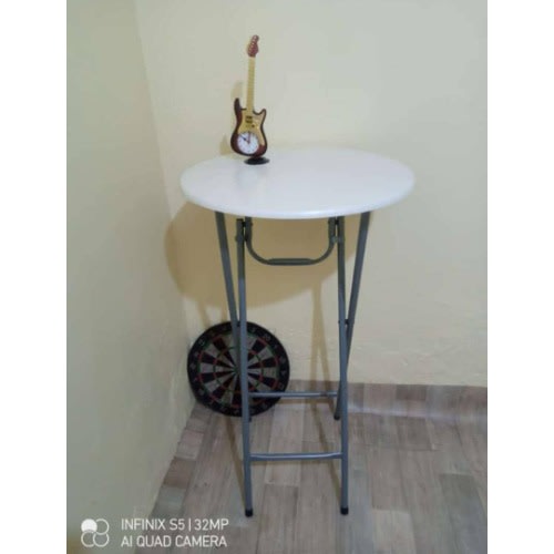 Multipurpose Round Folding Table - Console, Decor, Bar, Cocktail