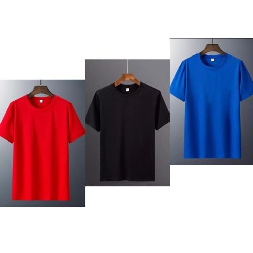 Plain Round Neck T Shirt - 3 Set