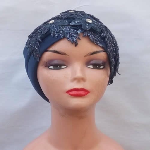 Flowered Lace Turban