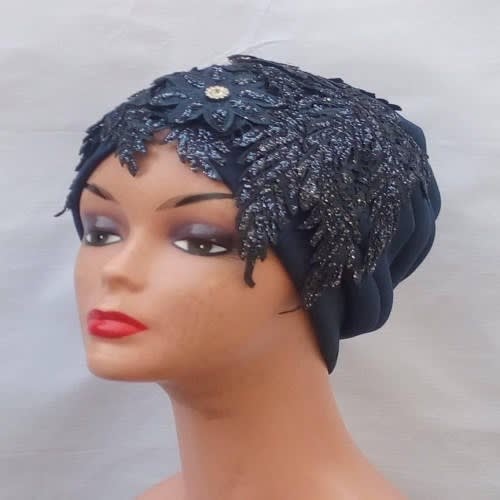 Flowered Lace Turban