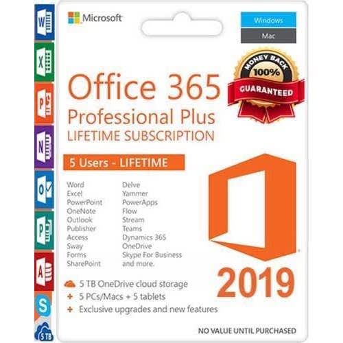Office 365 Professional Plus 5tb - Onedrive Etc - 1 License Key