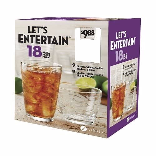Glass Cup Set + Gift - 18 Pieces