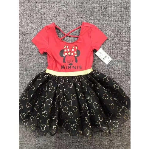 Minnie Mouse Red/black Shortsleeve Tutu Dress