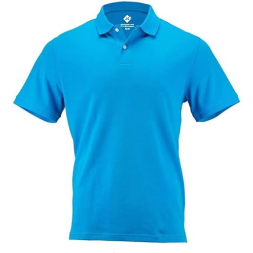 Short Sleeves Polo Shirts  - Aqua Blue And Black -Set Of 2