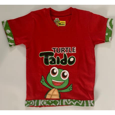 Turtle Taido Print T-Shirt - Red