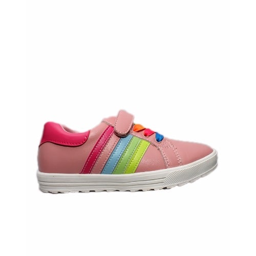 Girls Side Stripe Sneakers - Pink