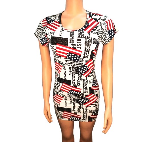 Ladies' Short Sleeve Long Top