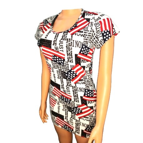 Ladies' Short Sleeve Long Top