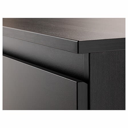 Kullen Chest Of 2 Drawers 35x49 Cm, Black-brown